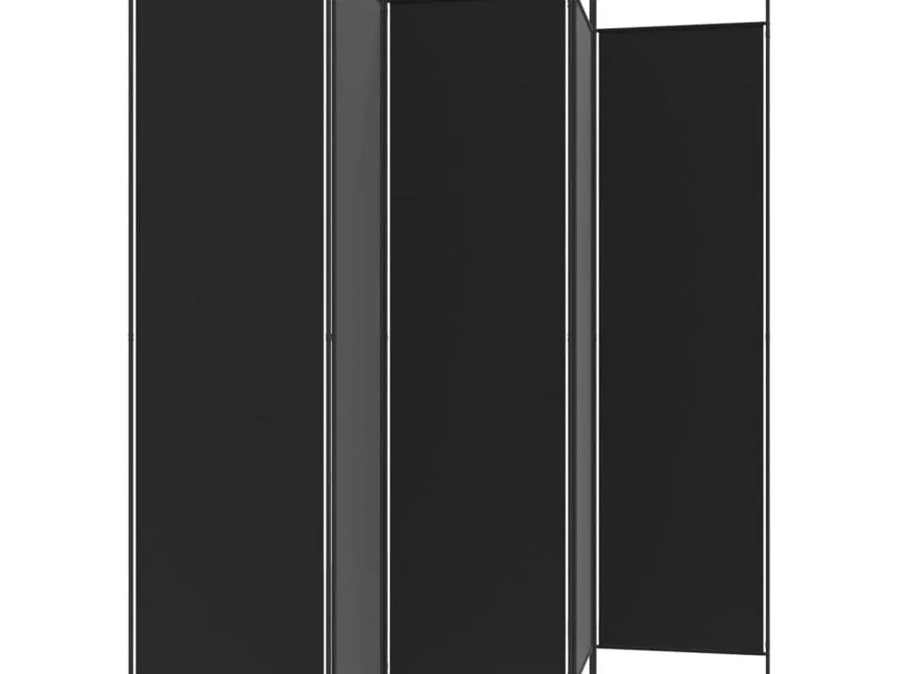 Billede 5 - 5-panels rumdeler 250x200 cm stof sort