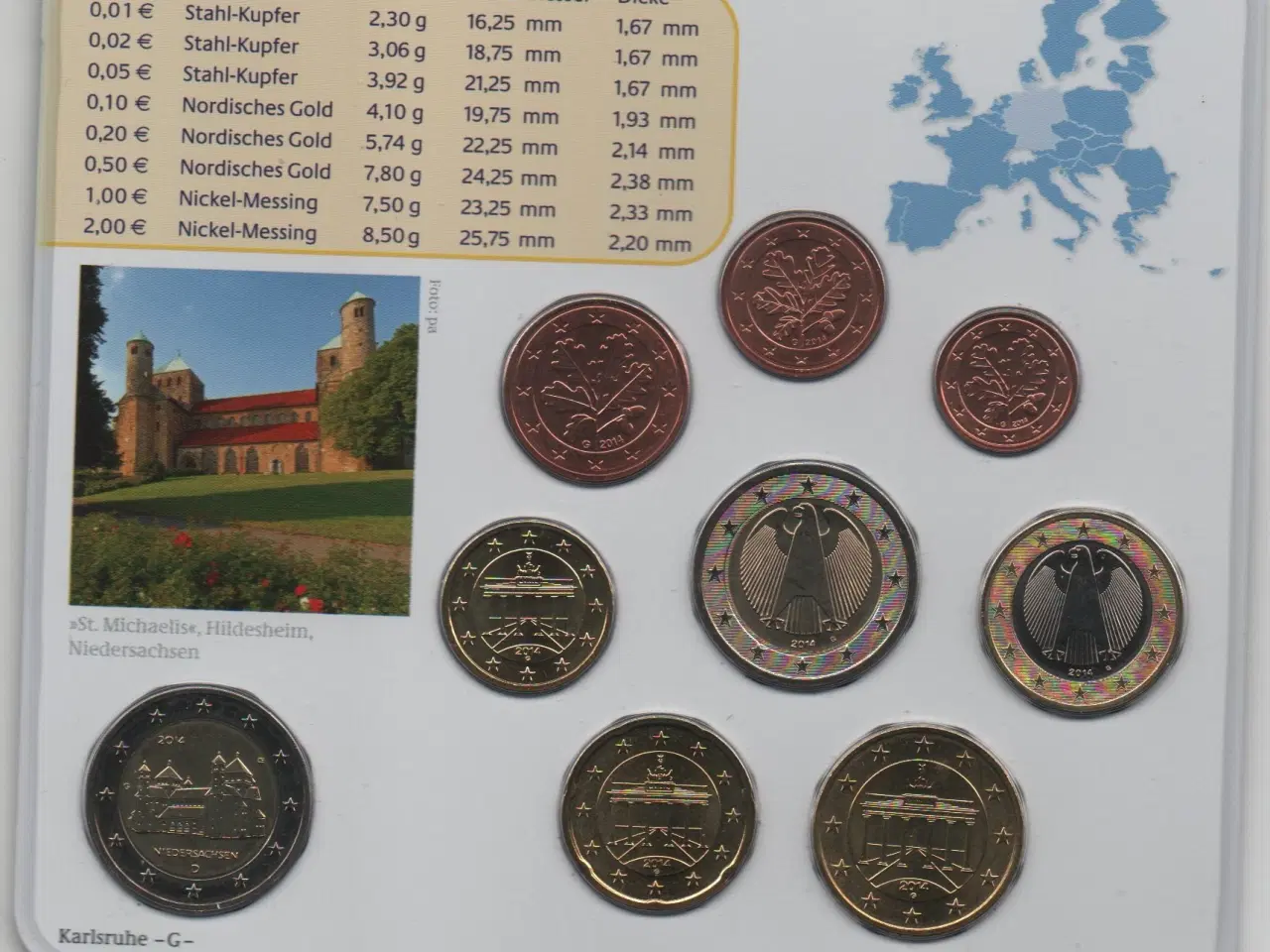 Billede 3 - 4 stk. Euroset Tyskland med erindringsmønt 