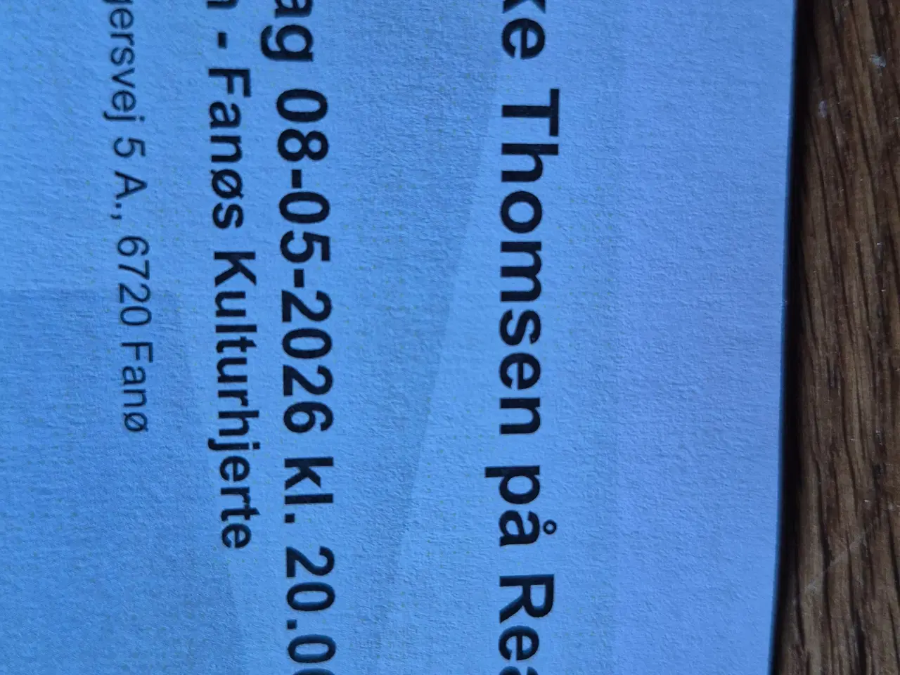 Billede 1 - 2 stk Billetter til Rikke Thomsen