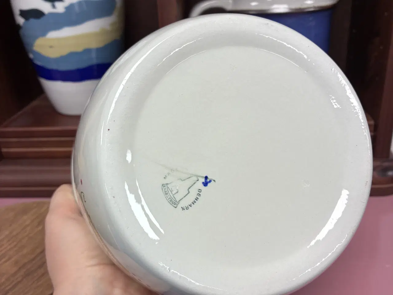 Billede 4 - Stor flot Retro krukke til agurker fra Knabstrup