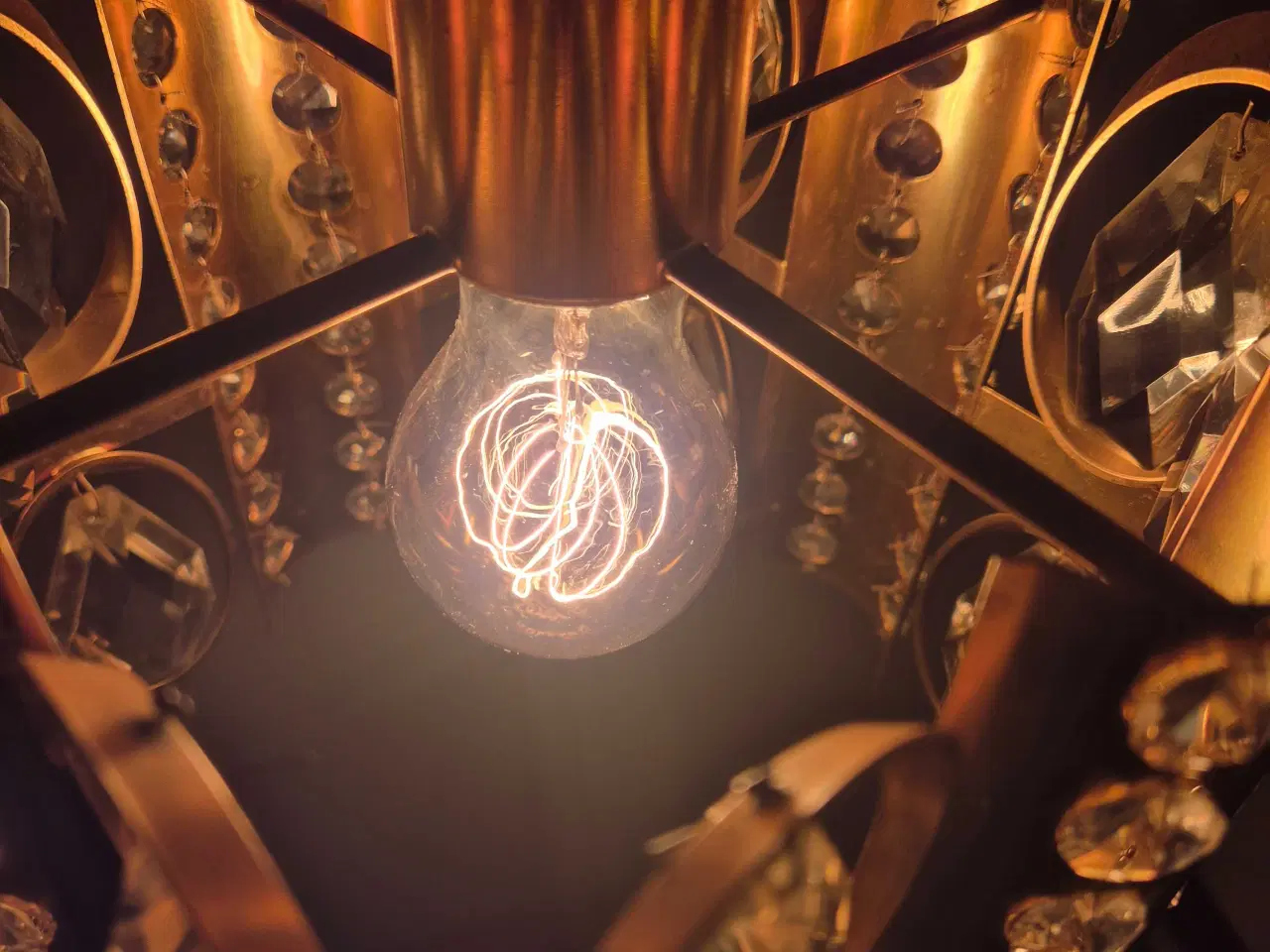 Billede 14 - Fin retropendel med prismer i klart glas