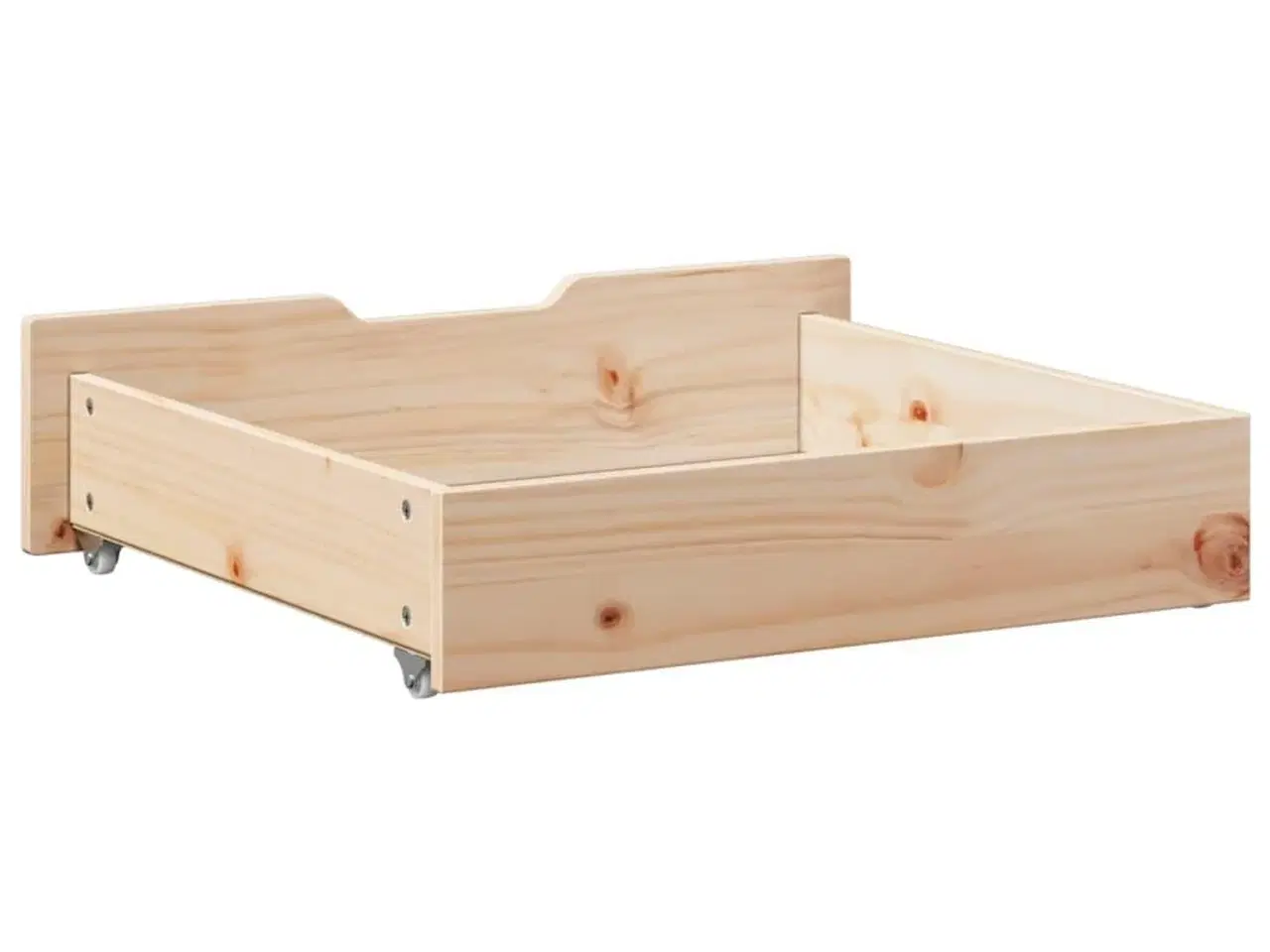 Billede 6 - Sengeskuffer med hjul 2 stk. 65x55x17 cm massivt fyrretræ