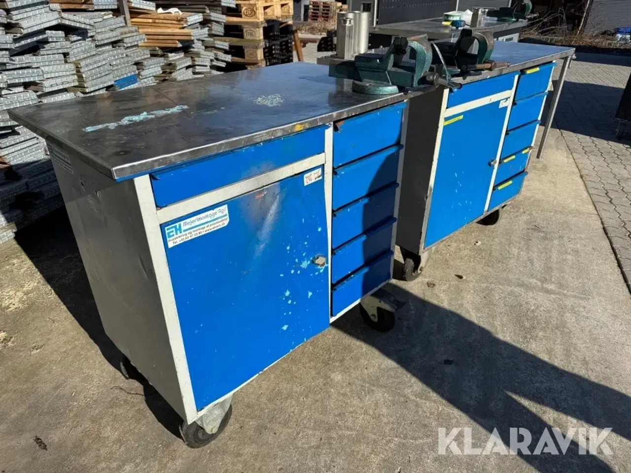 Billede 2 - Værksteds bord på hjul Blika