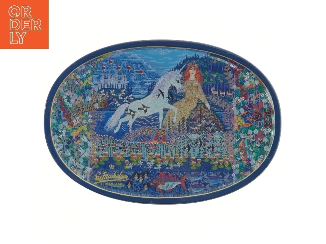 Billede 1 - Dekoreret chokoladeæske fra Summerbird Michelson (str. 32,5x22,5 cm)