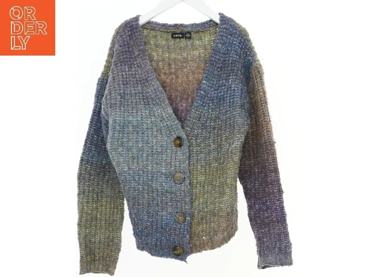 Billede 1 - Strikket uldcardigan med farveskift fra LMTD (str. 152)
