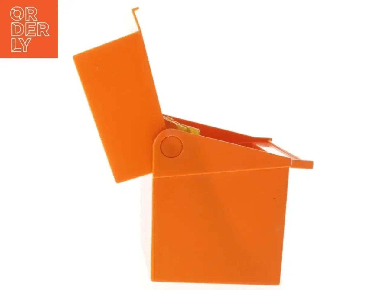 Billede 3 - Orange kartotekskasse fra Esselte (str. 16x14 cm)
