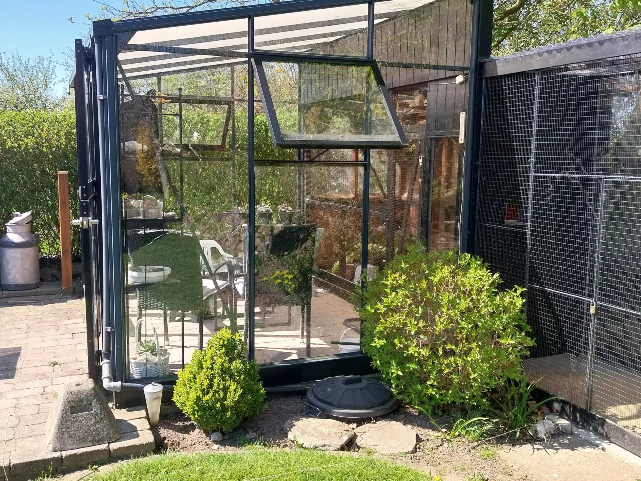 Billede 2 - Juliane vægdrivhus  sort alu  6.6 m2