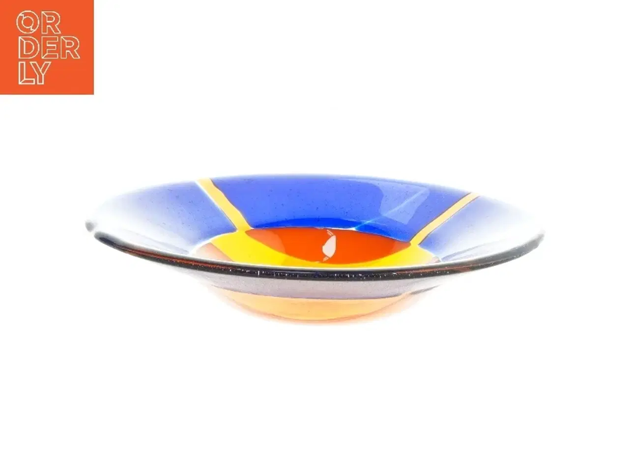 Billede 2 - Flerfarvet glaskunst fad (str. 20x3 cm)