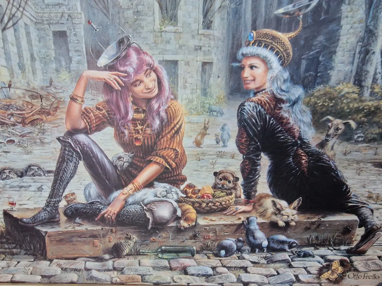 Billede 7 - Et par skønne indrammet Otto Frellos print.
