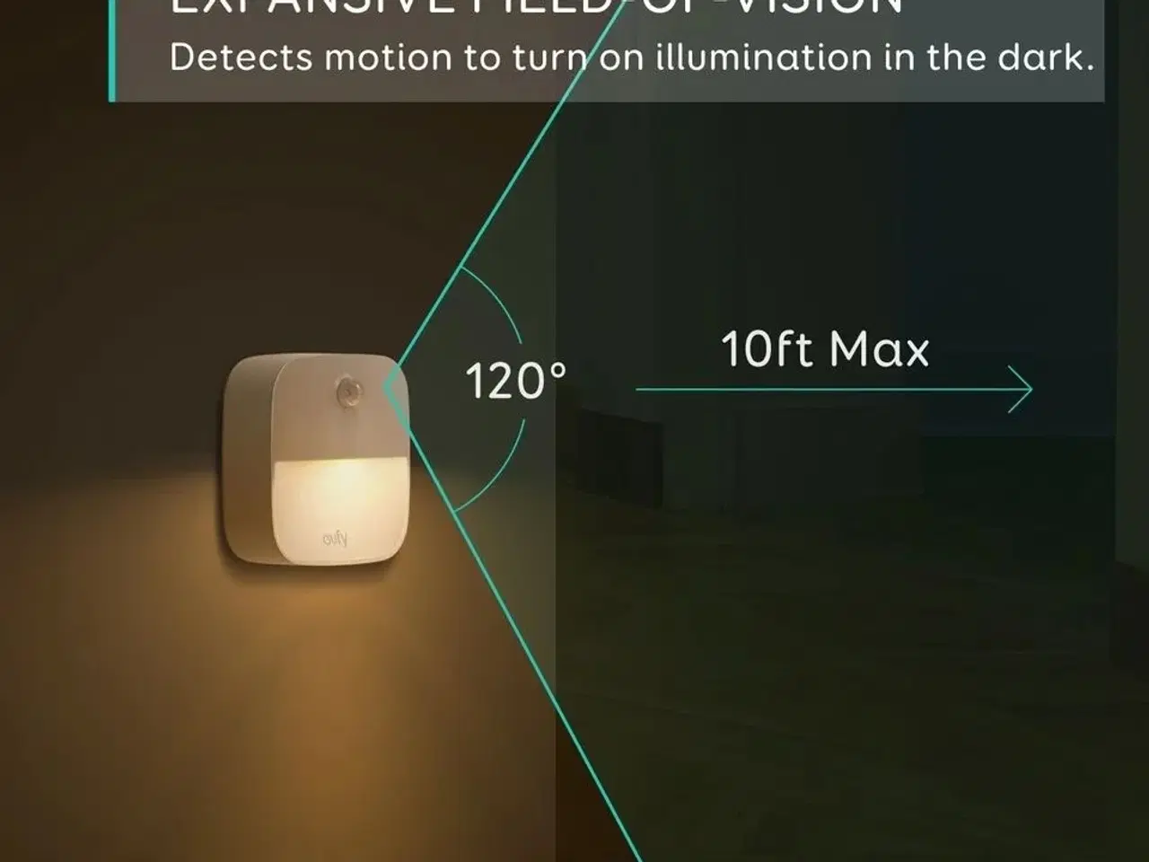 Billede 3 - Batteridrevne Eufy nattelamper med sensor