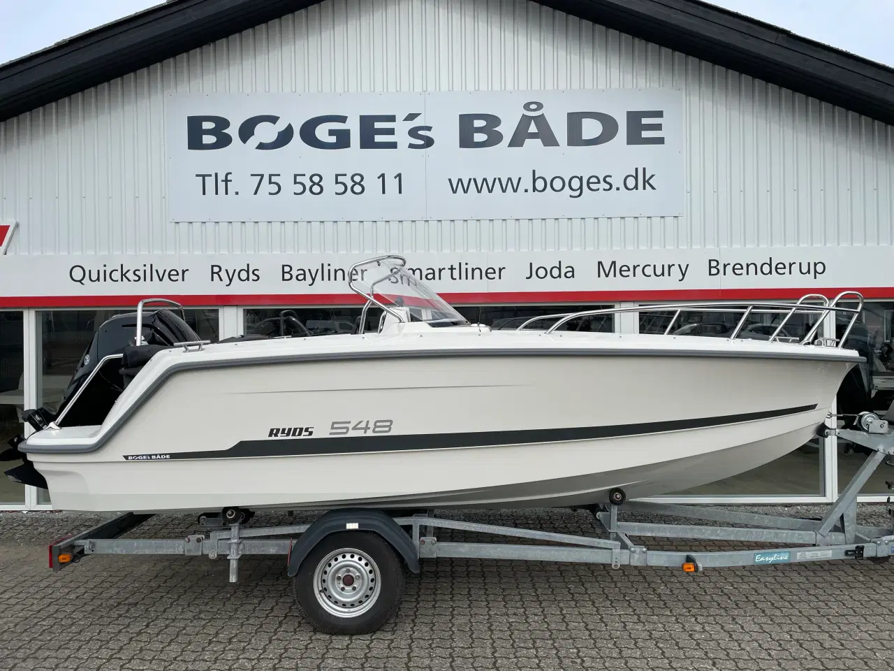 Billede 1 - 548VI Sport X-Line med 100 hk Mercury-EFI 4 takt 2,1L og 1300 kg Brenderup bådtrailer - SOLGT