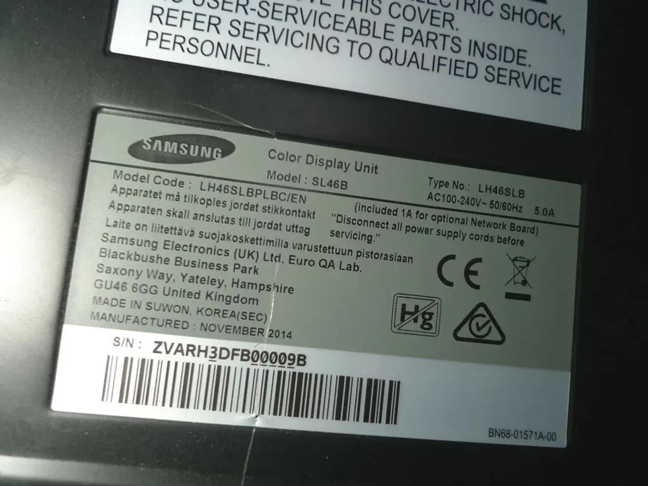 Billede 5 - Prof. Monitor, 46" Samsung  SL46B, HDMI, RGB, DVI m.m.