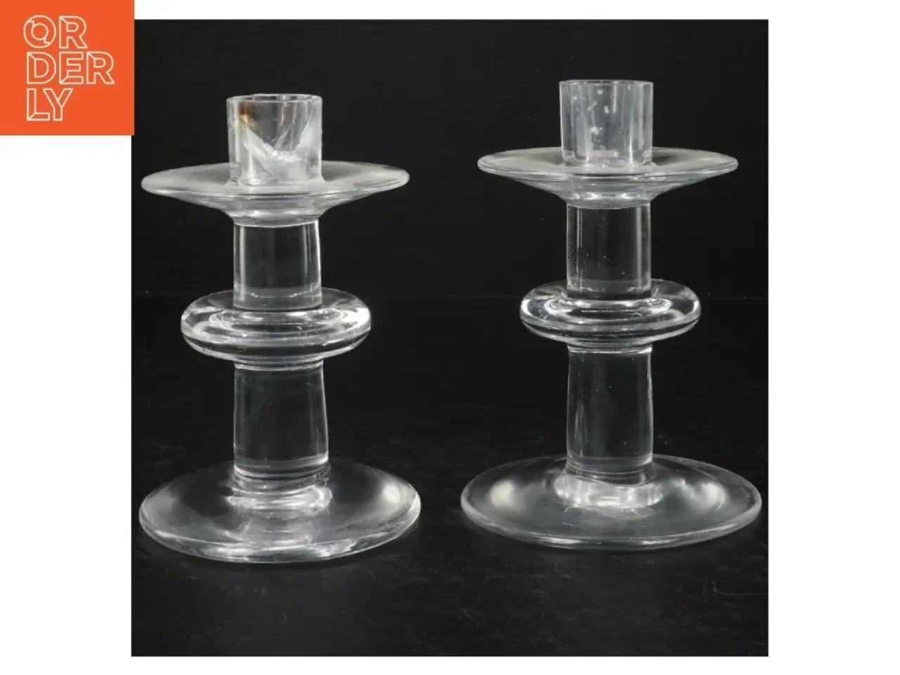 Billede 1 - Glas lysestager (str. H. 15 cm)