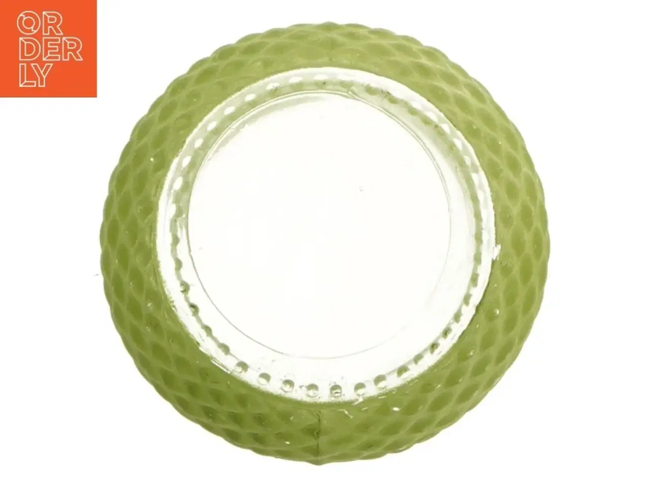 Billede 2 - Grønt dekoreret lysglas (str. 11 cm)