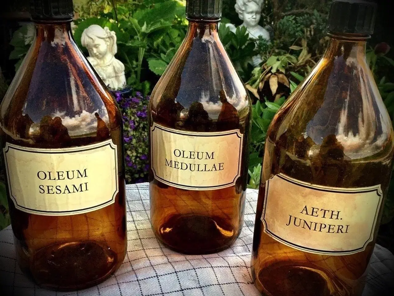 Billede 1 - * Gamle apoteker-flasker, 3 stk.