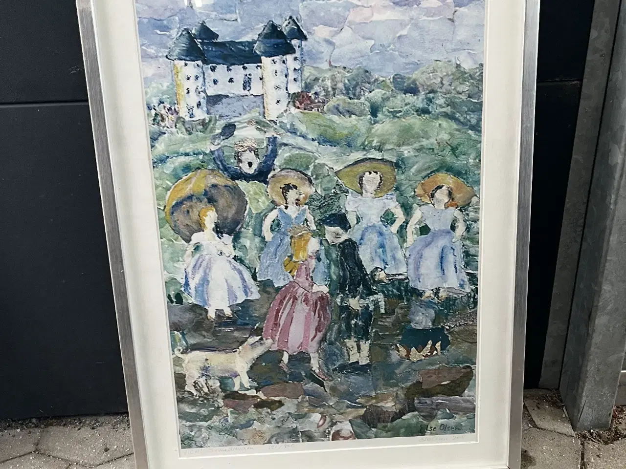 Billede 4 - Billeder, hundeskåle, trækasse, hylde til bad. 