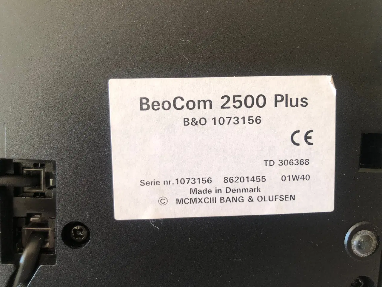 Billede 3 - Bang & Olufsen BeoCom 2500 Plus bordtelefon sort