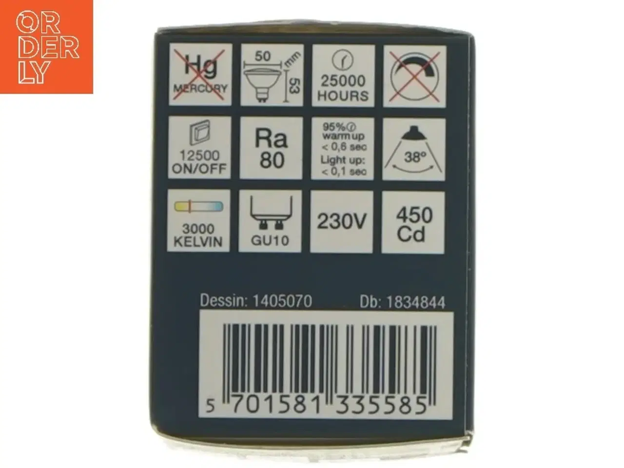 Billede 5 - LED pære GU10 3W fra Nordlux (str. 5,5 cm)