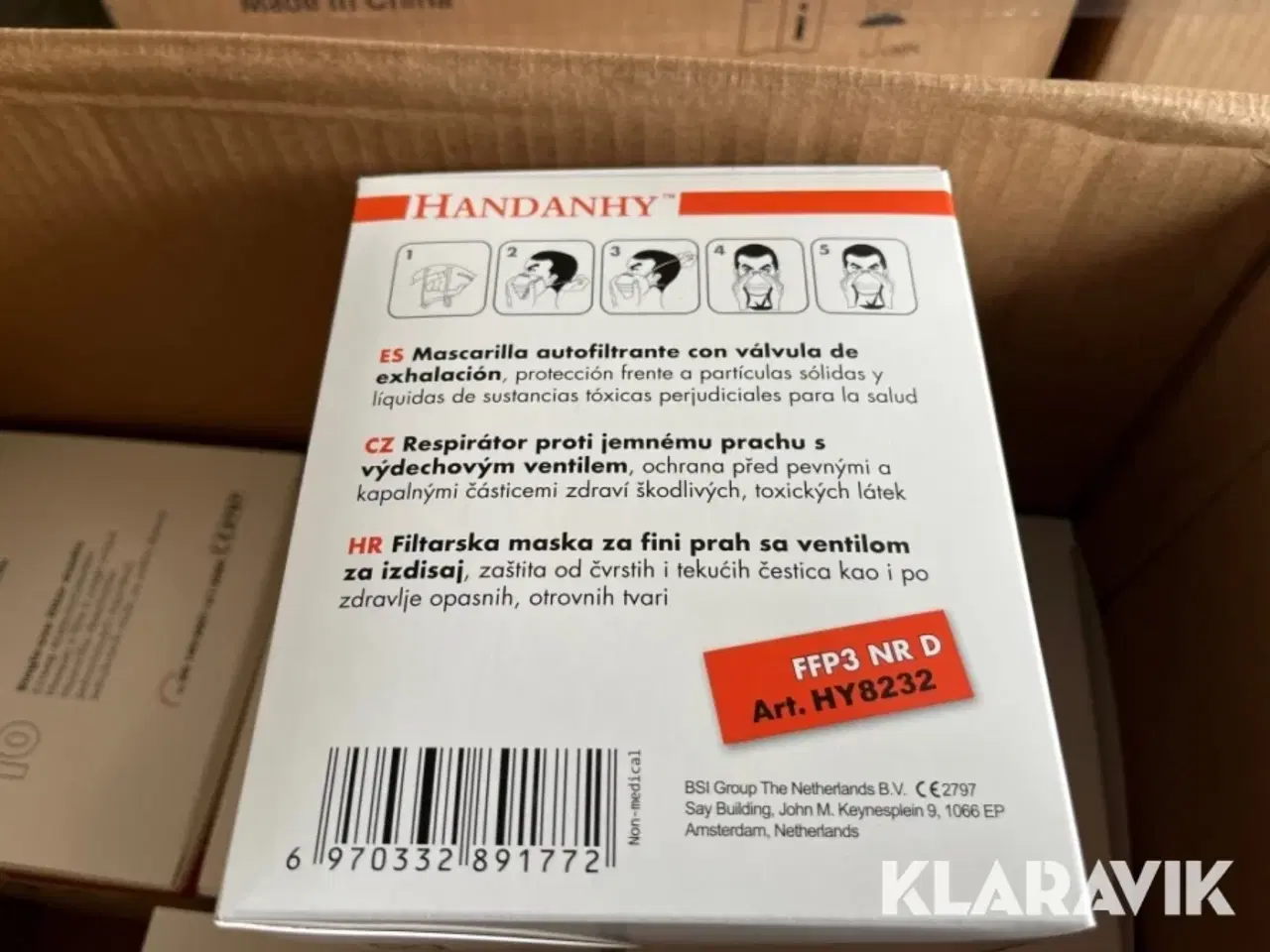 Billede 11 - Støv masker Handanhy FFP3 NR D 3 kasser af 12 æsker