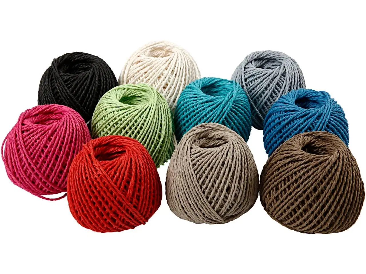 Billede 1 - Papirgarn , tykkelse 2,5-3 mm, 10x150 g, 10x40m/ 1 pk.