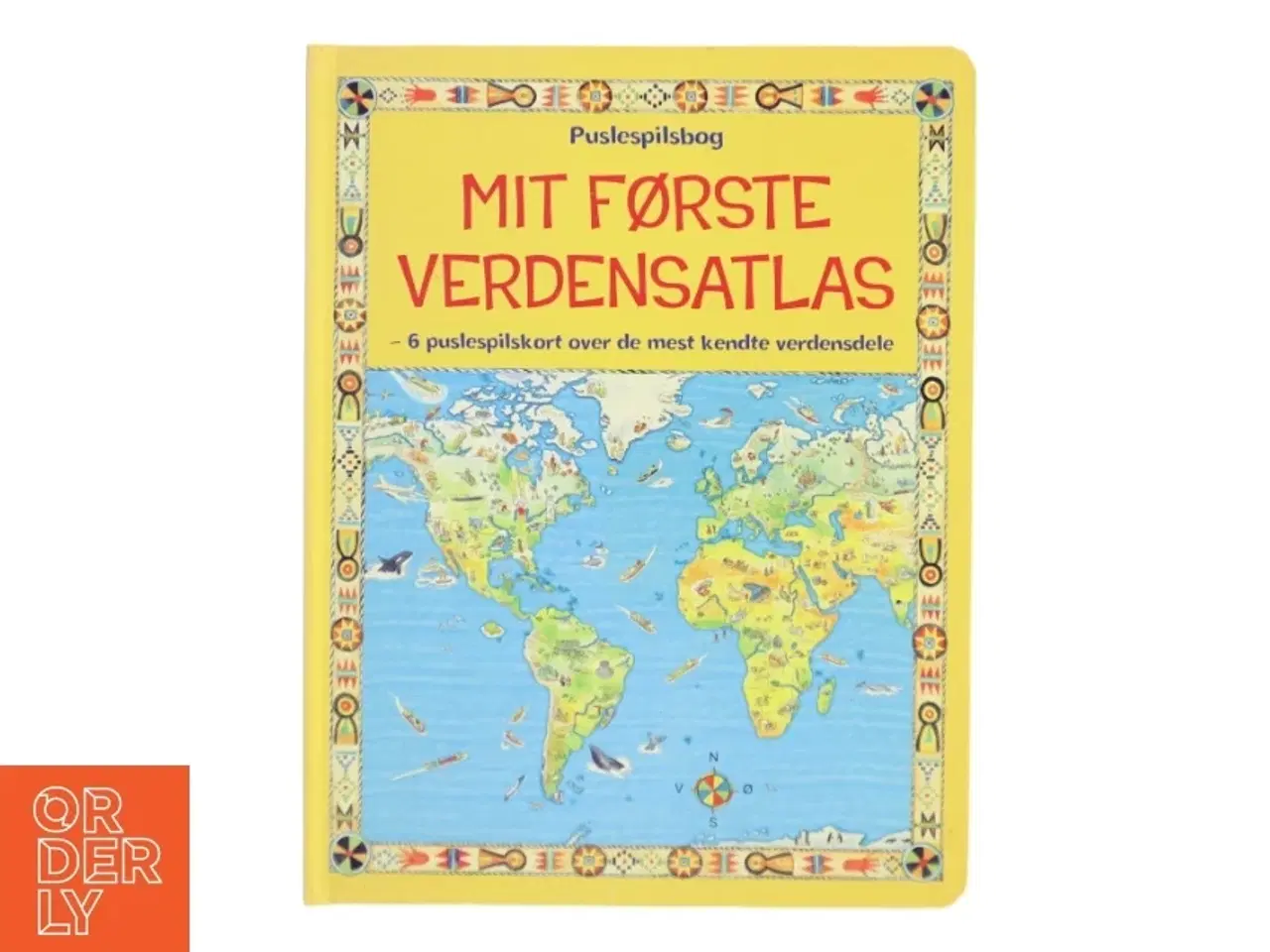 Billede 1 - Mit første verdensatlas : 6 puslespilskort over de mest kendte verdensdele (Bog)