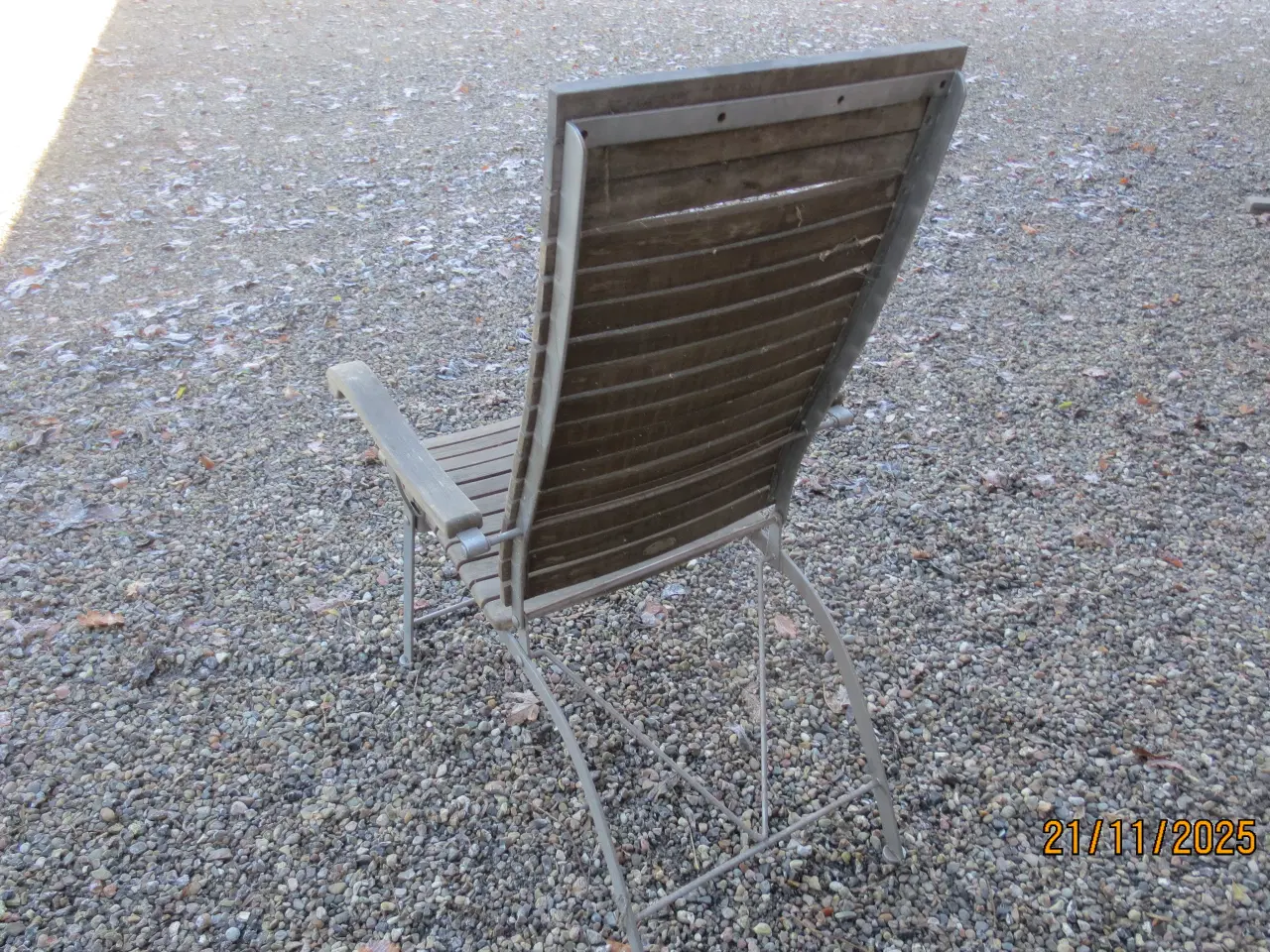 Billede 4 - 1 stk Retro Havestol med teaktræ Lister 1986