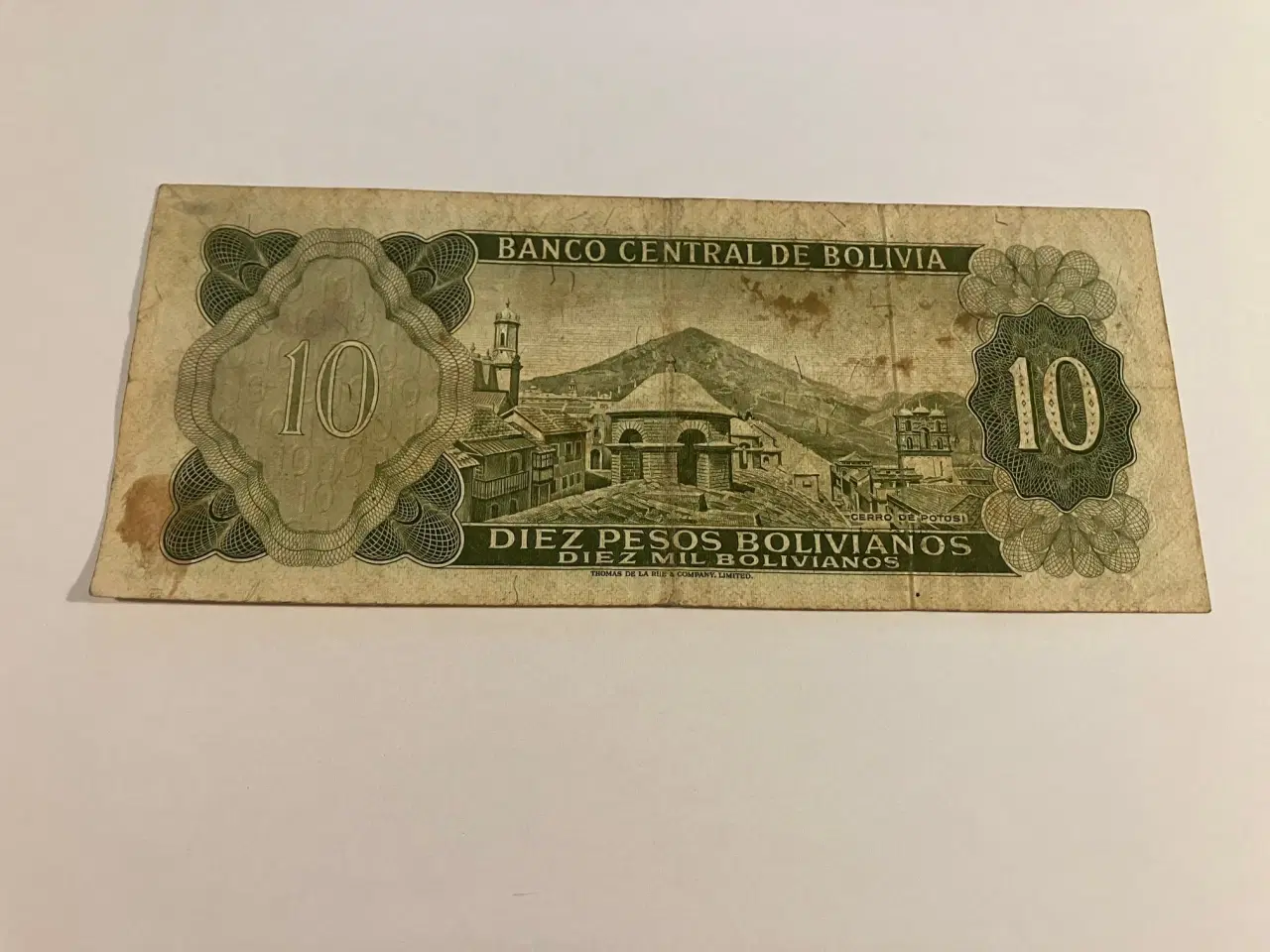 Billede 2 - 10 Pesos Bolivia 1962