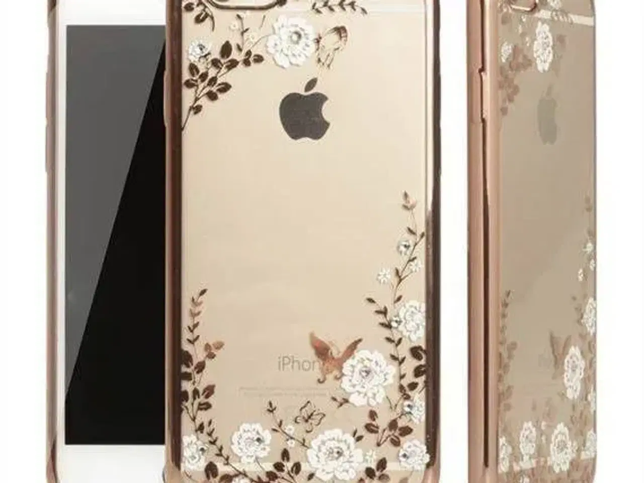 Billede 4 - Silikone cover med similisten blomster til iPhone 