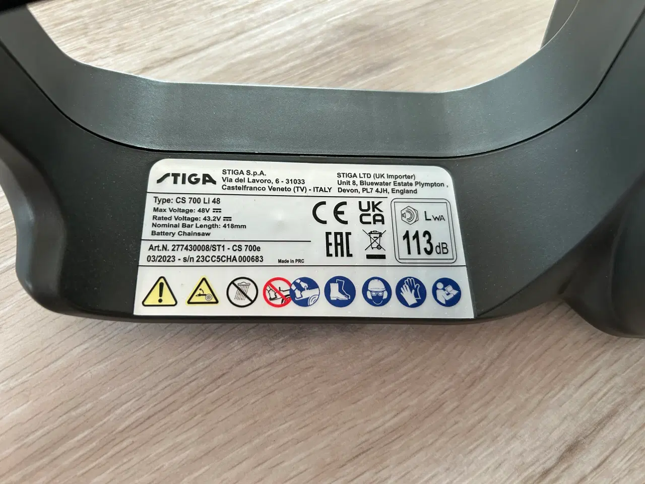 Billede 2 - Helt ny motorsav incl. 2 batterier og lader.