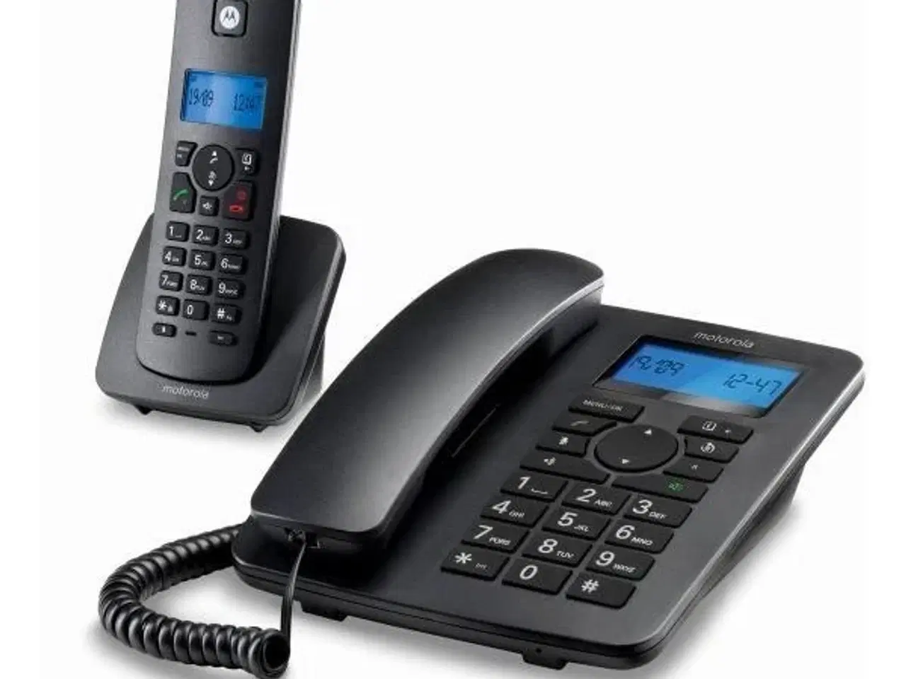 Billede 1 - Fastnettelefon Motorola C4201 Combo DECT (2 stk) Sort