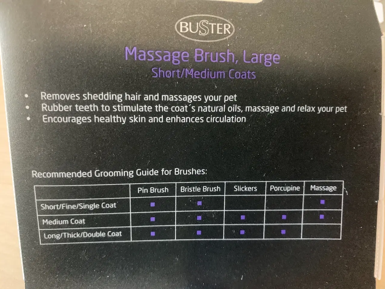 Billede 3 - Massage Large børste krop- & pelspleje