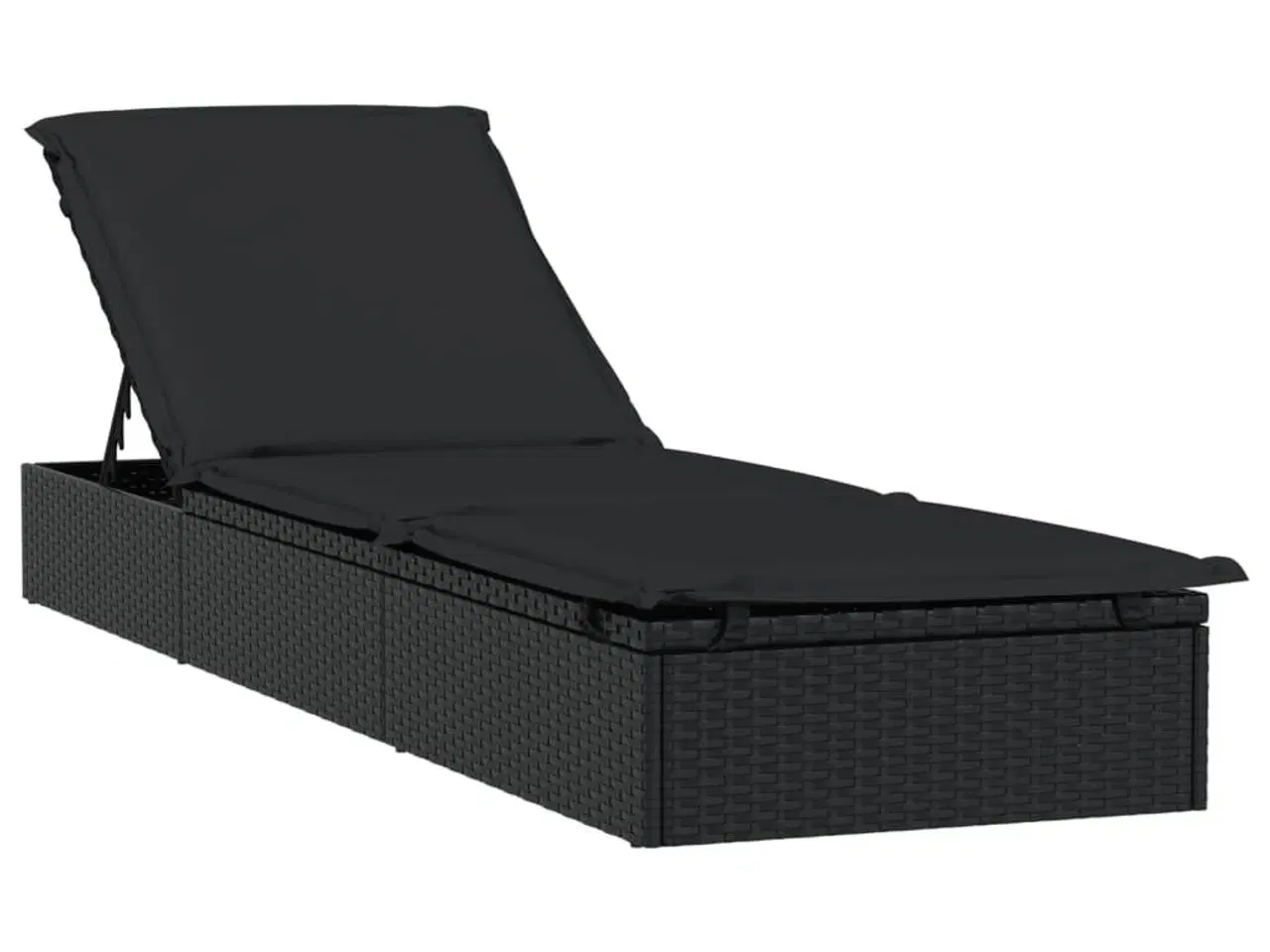 Billede 3 - Liggestole 2 stk. med bord polyrattan sort