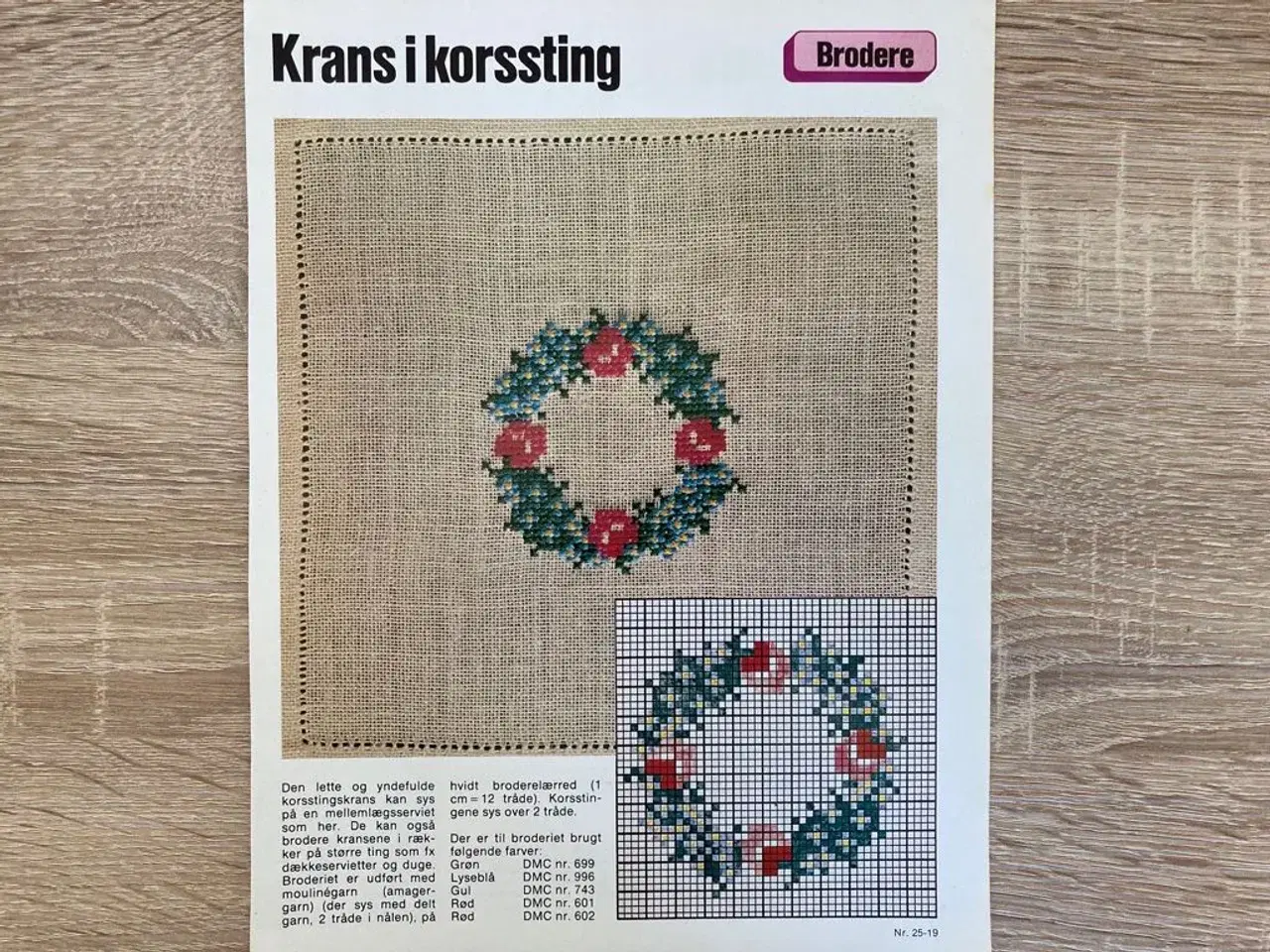 Billede 1 - Broderimønster: Krans