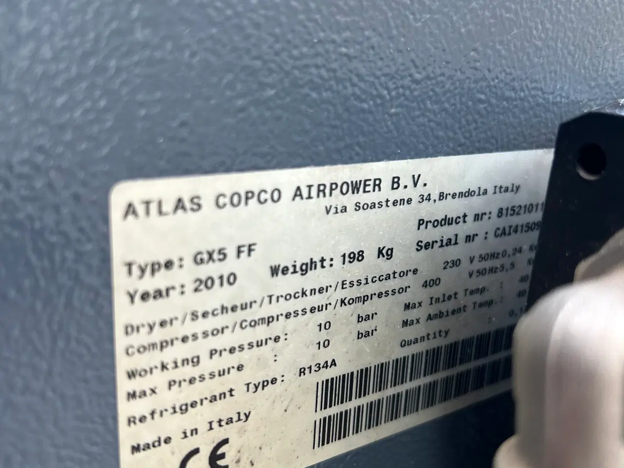 Billede 3 - Atlas Copco skruekompressor.