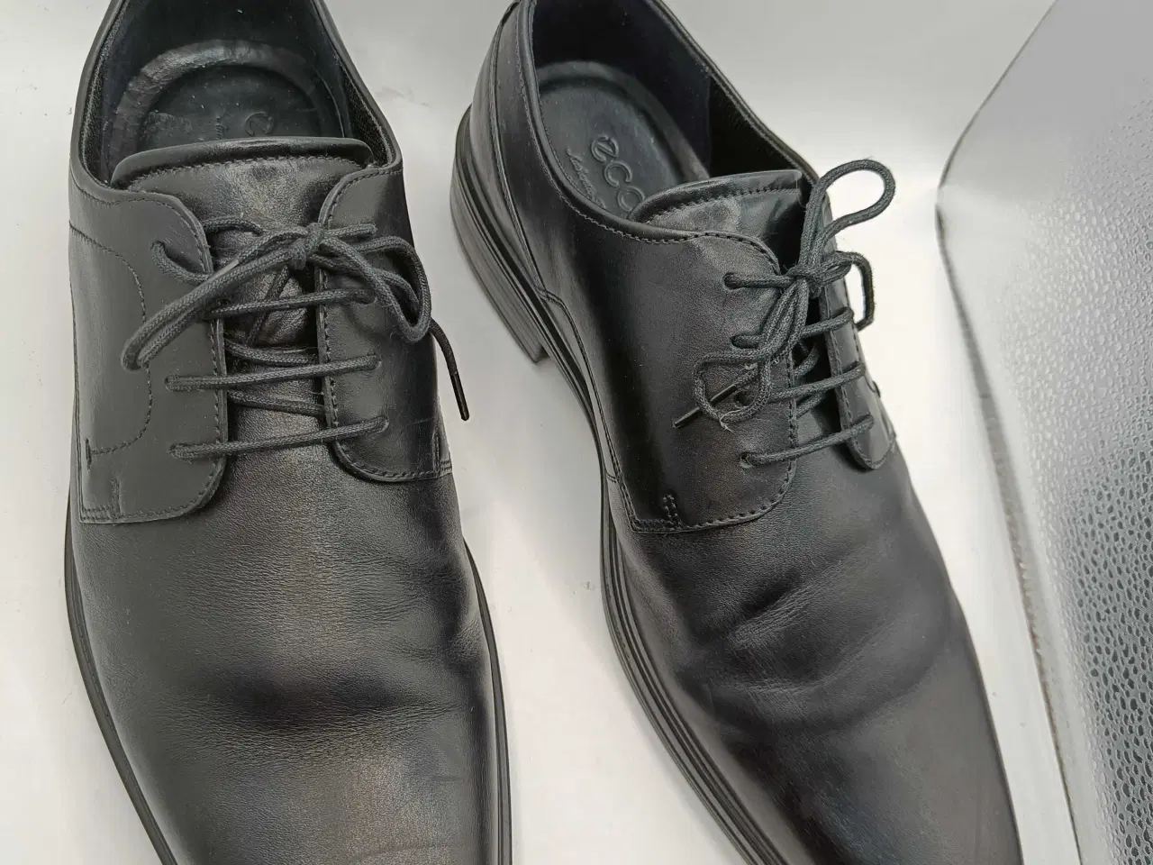 Billede 9 - Ecco sort læder sko 45str