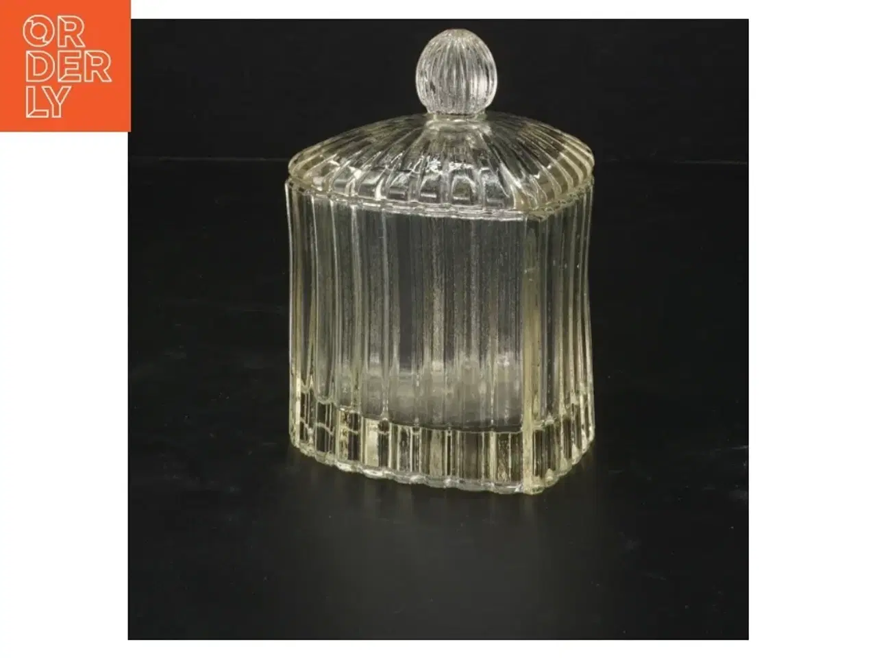 Billede 1 - Hjerte Glaskrukke med låg (str. 12x9 cm)