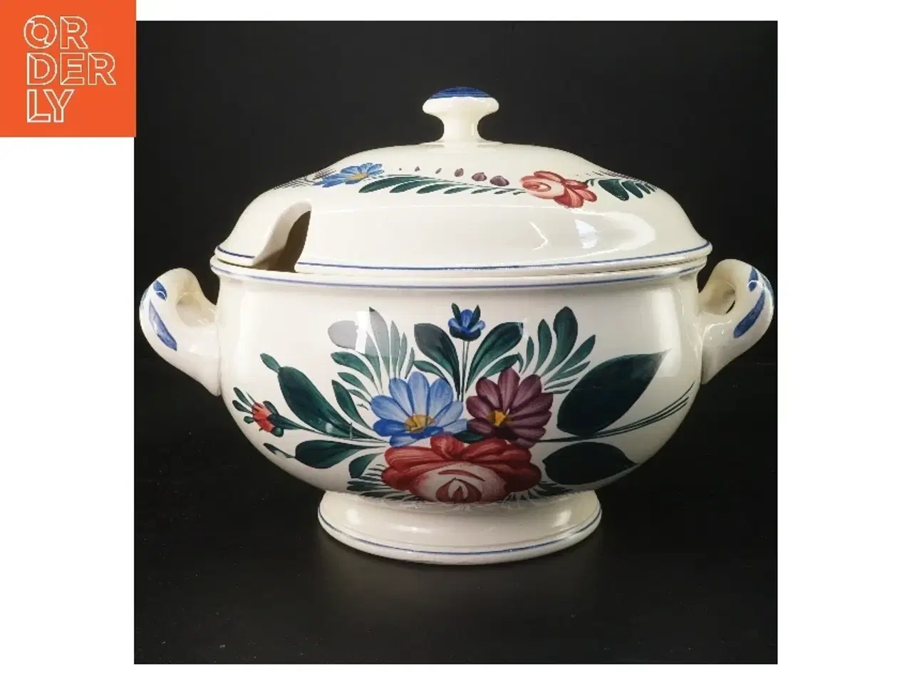 Billede 2 - To keramikserveringer med låg fra U&C (str. ø 26 cm, og ø 22 cm cm)