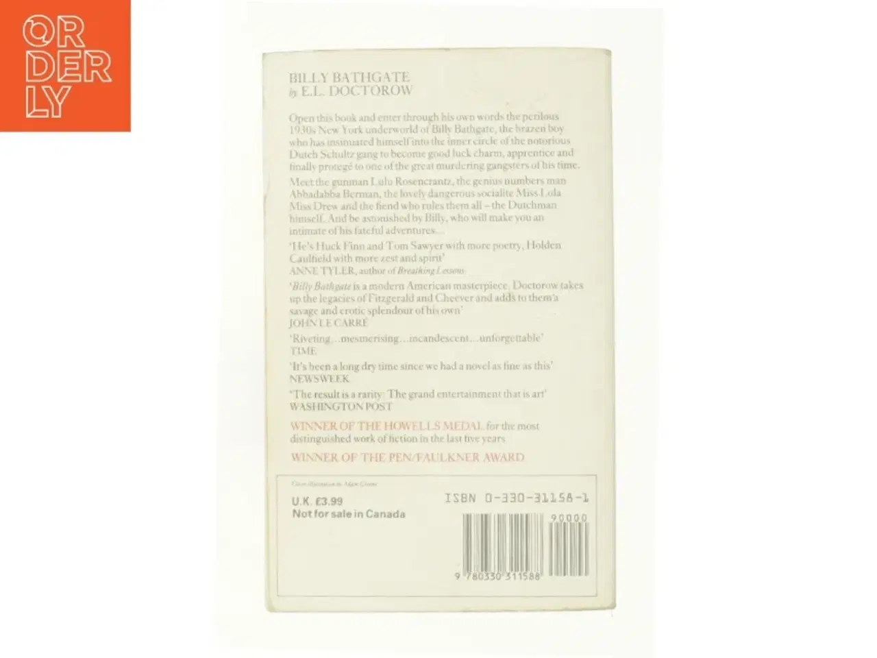 Billede 3 - Billy Bathgate by E. L. Doctorow af E. L. Doctorow (Bog)