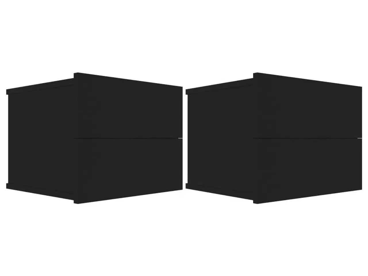 Billede 2 - Sengeskabe 2 stk. 40x30x30 cm spånplade sort