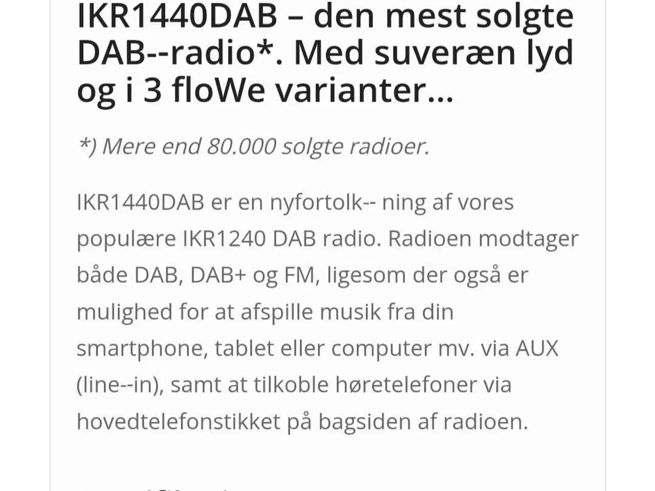 Billede 6 - IRC Dab Radio 