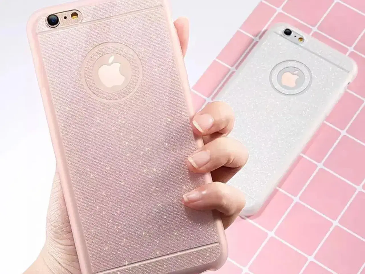 Billede 4 - Rosa glimmer cover til iPhone 5 5s SE 6 6s 6+ 6s+