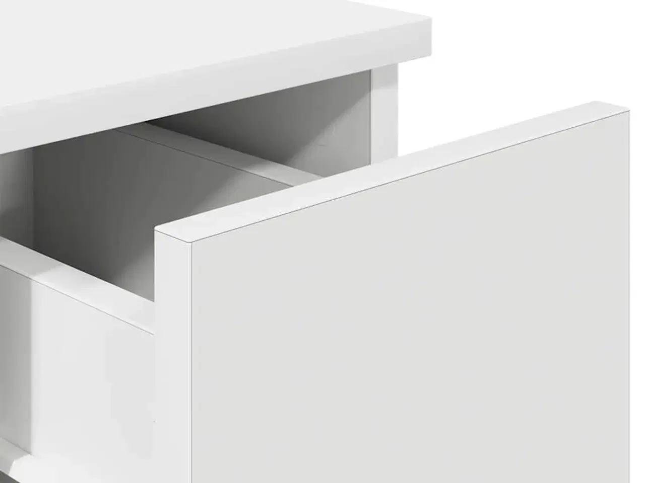 Billede 9 - Sengeborde med skuffe 2 stk. 20x36x60 cm hvid