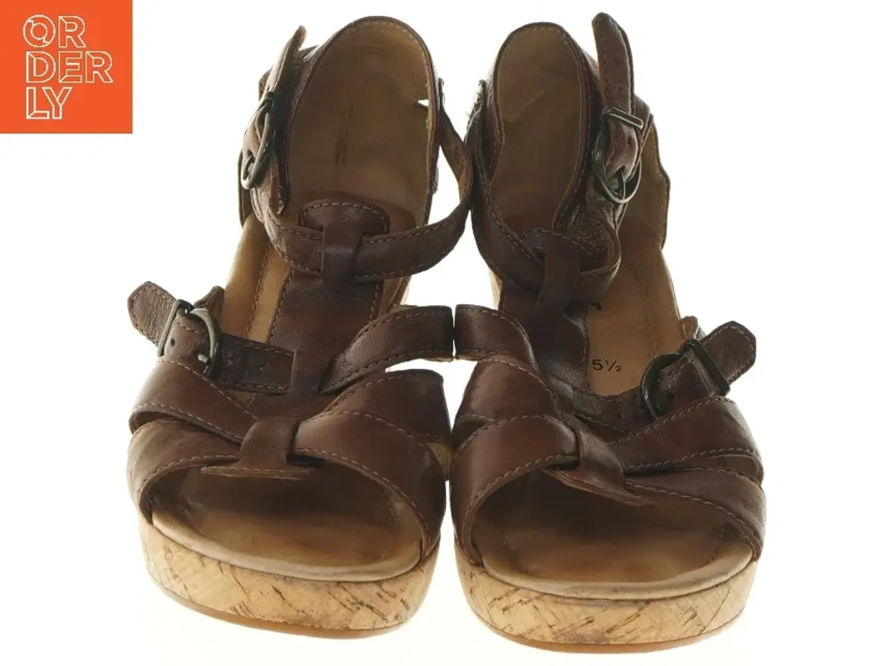 Billede 5 - Brune læderkilesandaler fra Gabor (str. 39 )