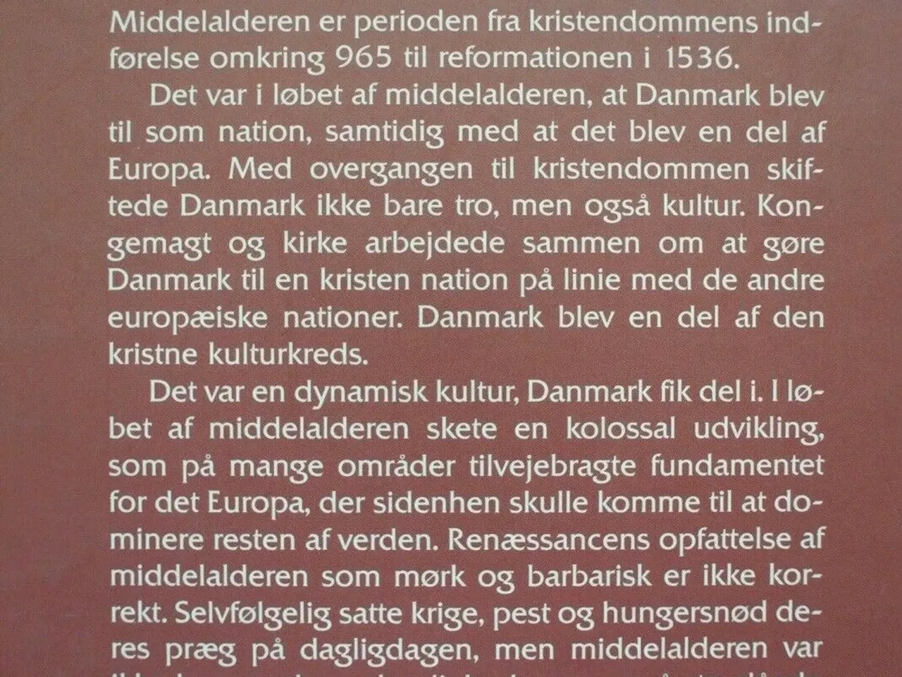Billede 4 - middelalderens danmark - kultur og samfund fra tro