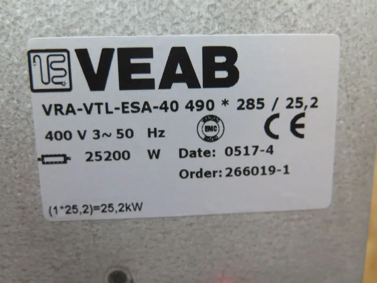 Billede 2 - 25,2 kW VEAB el-varmeflade