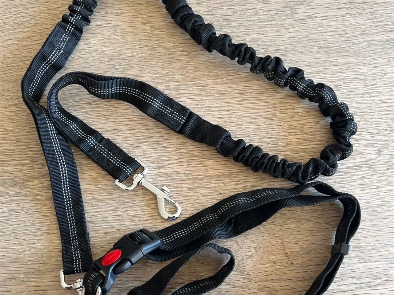 Billede 1 - Hundesnor, elastisk, koblet på livrem til ejer