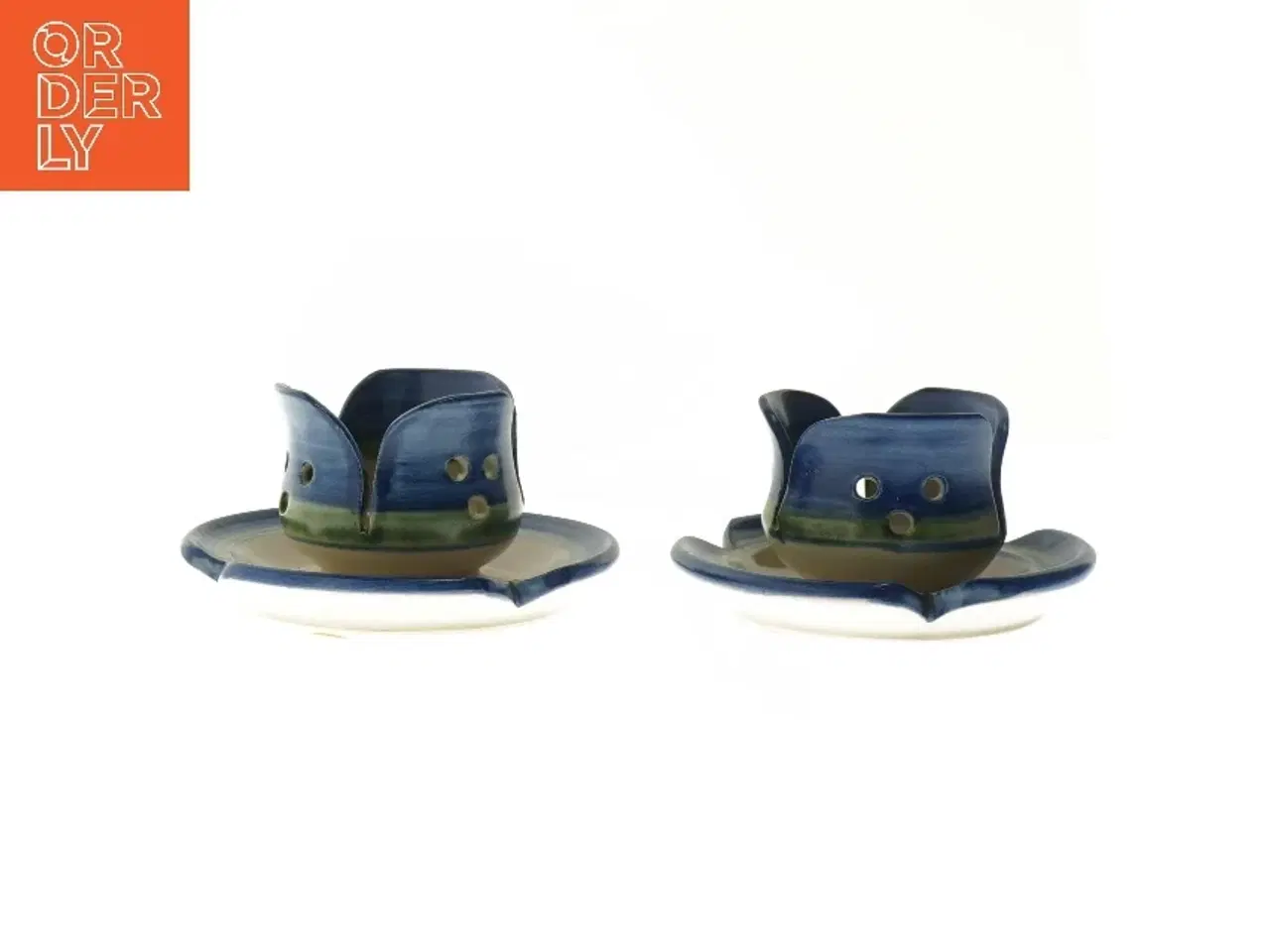 Billede 1 - Keramiske lysestager (str. 12 cm)