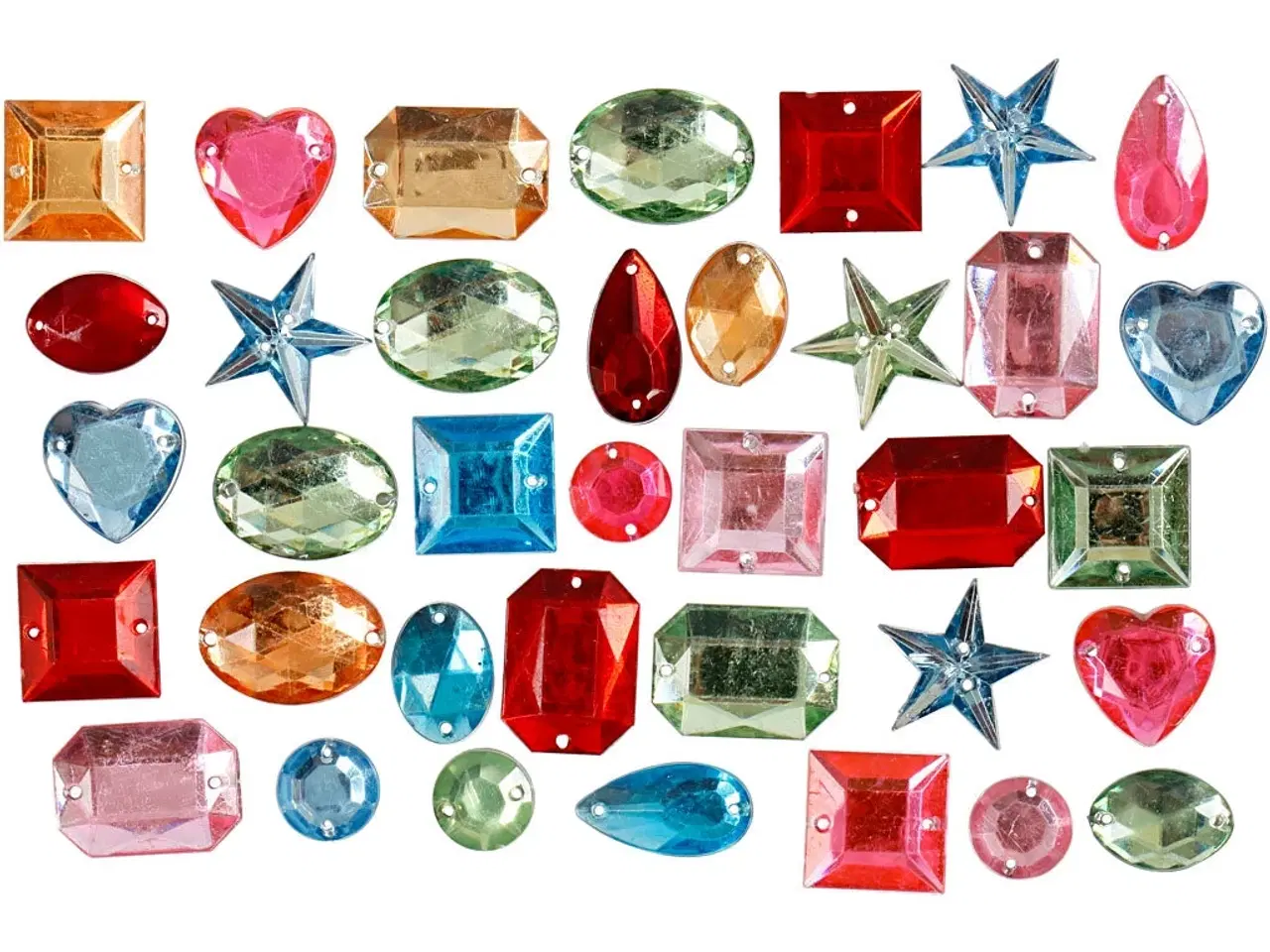 Billede 1 - Rhinsten i Assorterede Farver, 10-17 mm, 15 g