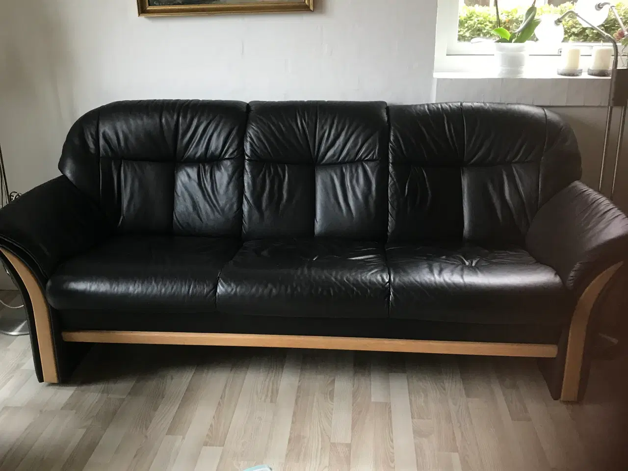 Billede 2 - 2 og 3 personers lædersofa