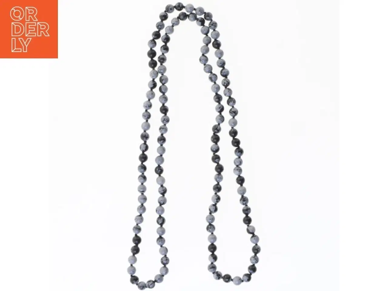 Billede 4 - Snefnug obsidian halskæde (str. 80 cm)